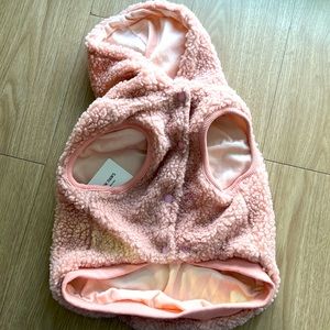 Pink snap front dog fleece